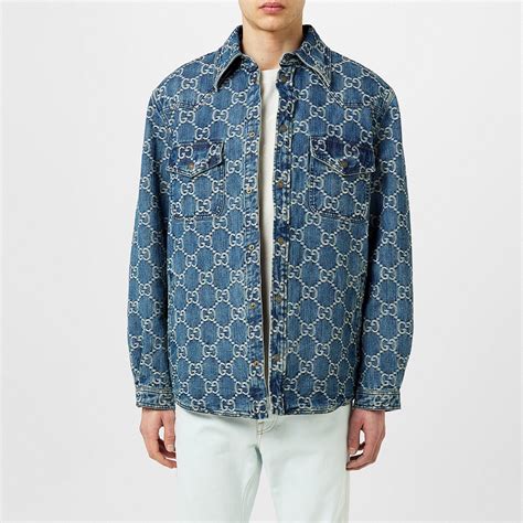 gucci jumbo gg denim jacket|Gucci denim jacket modern.